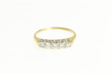 Load image into Gallery viewer, 14K 0.50 Ctw Five Stone Diamond Wedding Band Ring Yellow Gold
