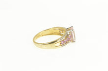 Load image into Gallery viewer, 14K Pink Topaz Diamond Accent Statement Ring Yellow Gold