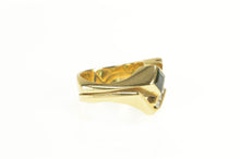 Load image into Gallery viewer, 14K Green Tourmaline Diamond Squared Geometric Ring Yellow Gold