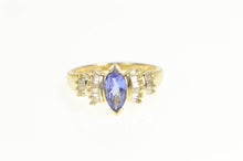 Load image into Gallery viewer, 14K Marquise Tanzanite Baguette Diamond Ring Yellow Gold