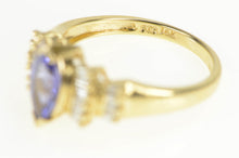 Load image into Gallery viewer, 14K Marquise Tanzanite Baguette Diamond Ring Yellow Gold