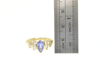 Load image into Gallery viewer, 14K Marquise Tanzanite Baguette Diamond Ring Yellow Gold