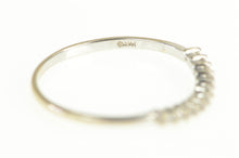 Load image into Gallery viewer, 14K Diamond Curved Contour Wedding Band Ring White Gold