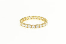 Load image into Gallery viewer, 14K Eternity Anniversary Infinity Wedding Band Ring Yellow Gold