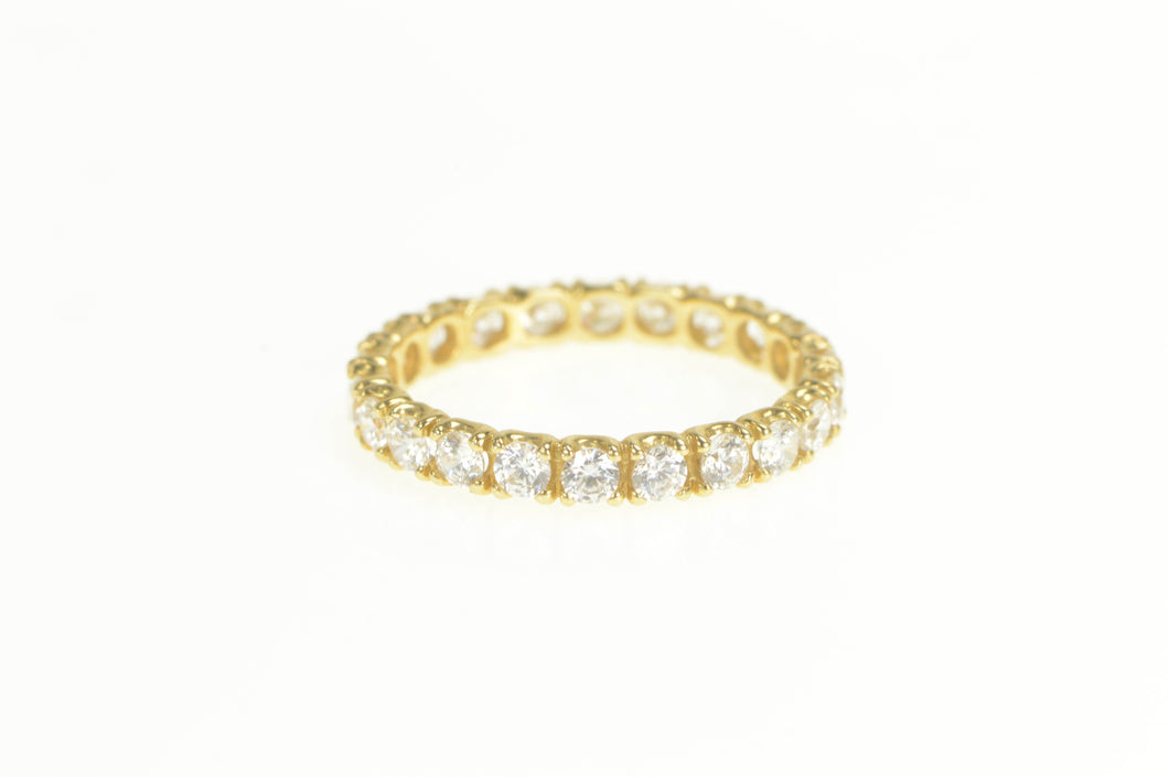 14K Eternity Anniversary Infinity Wedding Band Ring Yellow Gold
