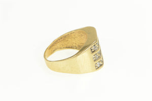 14K 0.36 Ctw Diamond Tiered Squared Ring Yellow Gold