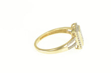 Load image into Gallery viewer, 10K 0.33 Ctw Pave Diamond Encrusted Squared Ring Yellow Gold