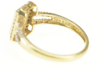 Load image into Gallery viewer, 10K 0.33 Ctw Pave Diamond Encrusted Squared Ring Yellow Gold