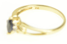 Load image into Gallery viewer, 14K Marquise Sapphire Diamond Accent Engagement Ring Yellow Gold