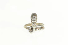 Load image into Gallery viewer, Sterling Silver Ornate Snake Serpent Wrap Statement Ring