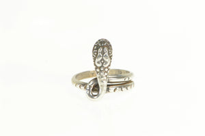 Sterling Silver Ornate Snake Serpent Wrap Statement Ring