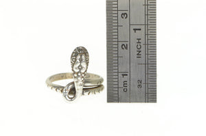 Sterling Silver Ornate Snake Serpent Wrap Statement Ring