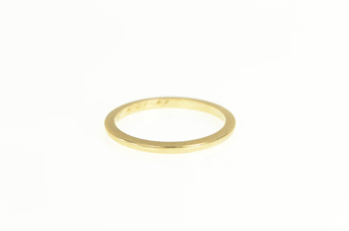 14K 1940's Classic Simple Stackable Wedding Band Ring Yellow Gold