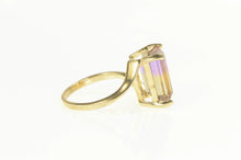 Load image into Gallery viewer, 10K Ametrine Emerald Cut Bypass Solitaire Statement Ring Yellow Gold