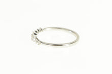 Load image into Gallery viewer, 10K Chevron Diamond Contour Wedding Band Ring White Gold