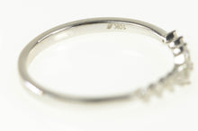 Load image into Gallery viewer, 10K Chevron Diamond Contour Wedding Band Ring White Gold