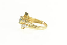 Load image into Gallery viewer, 14K Tanzanite Diamond Accent Bypass Freeform Ring Yellow Gold