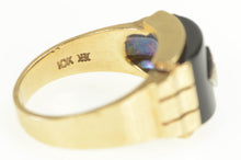 Load image into Gallery viewer, 10K 1930&#39;s Black Onyx Diamond Vintage Men&#39;s Ring Yellow Gold