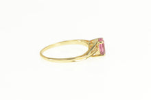 Load image into Gallery viewer, 14K Oval Pink Sapphire Diamond Accent Bypass Ring Yellow Gold