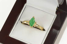 Load image into Gallery viewer, 14K Natural Emerald Marquise Solitaire Engagement Ring Yellow Gold