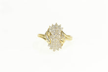 Load image into Gallery viewer, 10K 0.15 Ctw Diamond Bypass Cluster Statement Ring Yellow Gold
