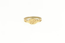 Load image into Gallery viewer, 10K S Cursive Monogram Name Letter Initial Baby Ring Yellow Gold