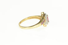 Load image into Gallery viewer, 10K Marquise Ruby Diamond Halo Engagement Ring Yellow Gold