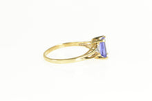 Load image into Gallery viewer, 10K Emerald Tanzanite Diamond Accent Statement Ring Yellow Gold