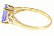 Load image into Gallery viewer, 10K Emerald Tanzanite Diamond Accent Statement Ring Yellow Gold