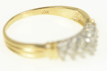 Load image into Gallery viewer, 10K 0.38 Ctw Diamond Tiered Squared Band Ring Yellow Gold