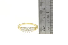 Load image into Gallery viewer, 10K 0.38 Ctw Diamond Tiered Squared Band Ring Yellow Gold