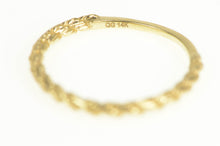 Load image into Gallery viewer, 14K Twist Rope Pattern Stackable Statement Band Ring Yellow Gold