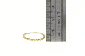 14K Twist Rope Pattern Stackable Statement Band Ring Yellow Gold