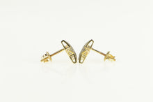 Load image into Gallery viewer, 10K Pave Diamond Five Pointed Star Stud Earrings Yellow Gold
