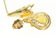 Load image into Gallery viewer, 10K Pear Citrine Diamond Cluster Accent Stud Earrings Yellow Gold