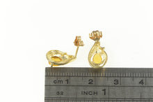 Load image into Gallery viewer, 10K Pear Citrine Diamond Cluster Accent Stud Earrings Yellow Gold