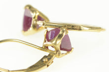 Load image into Gallery viewer, 14K Trillion Natural Ruby Lever Back Dangle Earrings Yellow Gold