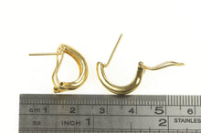 Load image into Gallery viewer, 14K Retro Classic French Clip Hoop Curved Bar Earrings Yellow Gold