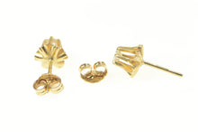 Load image into Gallery viewer, 14K Retro Diamond Buttercup Solitaire Stud Earrings Yellow Gold