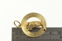 Load image into Gallery viewer, 14K 1960&#39;s Retro Ornate Owl Wisdom Symbol Charm/Pendant Yellow Gold
