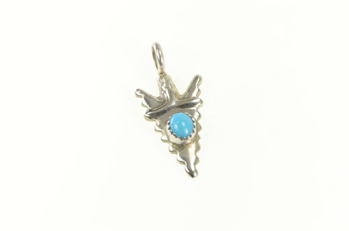 Sterling Silver Herbert Tsosie Navajo Turquoise Arrowhead Charm/Pendant