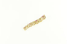 Load image into Gallery viewer, 14K Natural Ruby Diamond Curvy Wavy Journey Pendant Yellow Gold