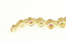 Load image into Gallery viewer, 14K Natural Ruby Diamond Curvy Wavy Journey Pendant Yellow Gold