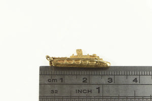 14K 3D Articulated Cruise Liner Boat Ship Travel Charm/Pendant Yellow Gold
