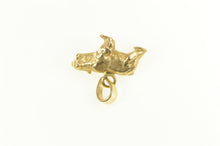 Load image into Gallery viewer, 14K 3D Black Grizzly Brown Bear Mountain Animal Charm/Pendant Yellow Gold