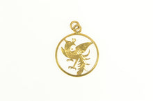 Load image into Gallery viewer, 22K Ornate Phoenix Rebirth Life Symbol Engraved Charm/Pendant Yellow Gold