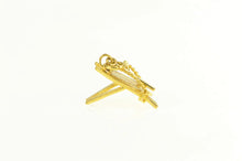 Load image into Gallery viewer, 18K 3D Shield Swords Warrior Pack Charm/Pendant Yellow Gold