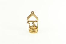 Load image into Gallery viewer, 14K 3D Articulated Wishing Well Symbol Charm/Pendant Yellow Gold
