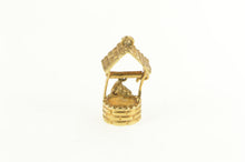 Load image into Gallery viewer, 14K 3D Articulated Wishing Well Symbol Charm/Pendant Yellow Gold