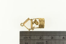 Load image into Gallery viewer, 14K 3D Articulated Wishing Well Symbol Charm/Pendant Yellow Gold